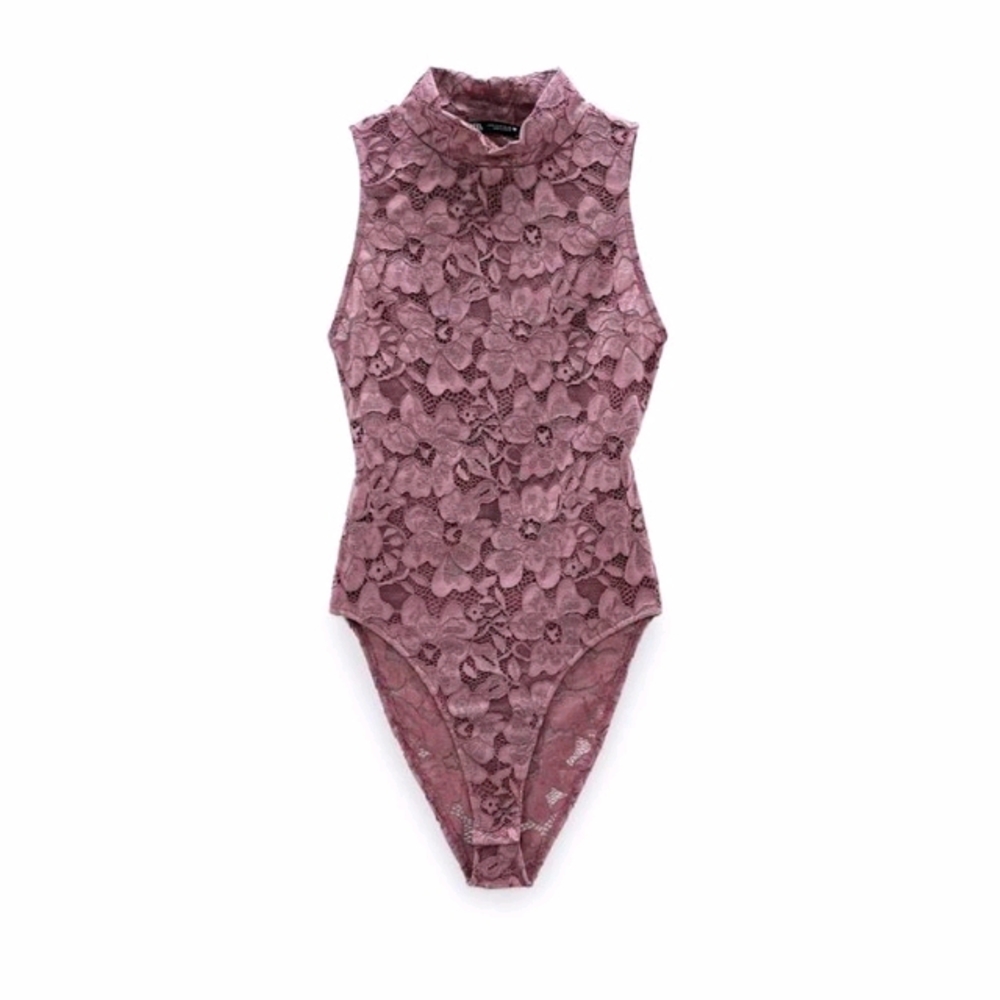 Zara- Blush / Mauve Lace BodySuit